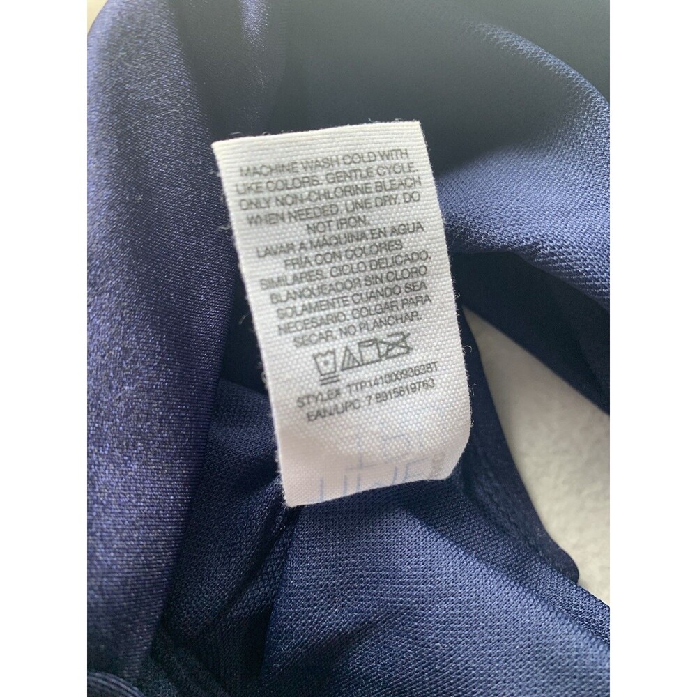 TIME AND TRU Navy Blue Ruched Plus BIKINI SWIM TOP Womens Sz 3X Brand New - Picture 8 of 12